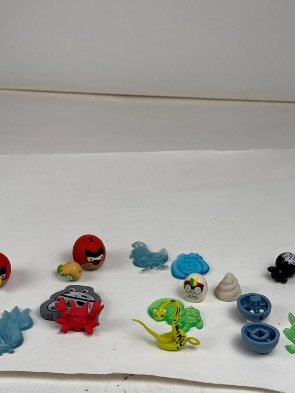 Lot of 13+ Mixed Mini Figures & Erasers - Angry Birds, Pokemon, Star Wars & More